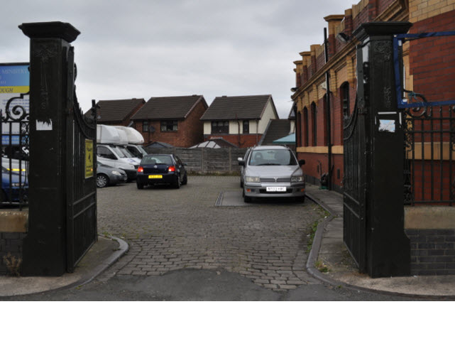 Alder Mill Office Entrance Gate to west